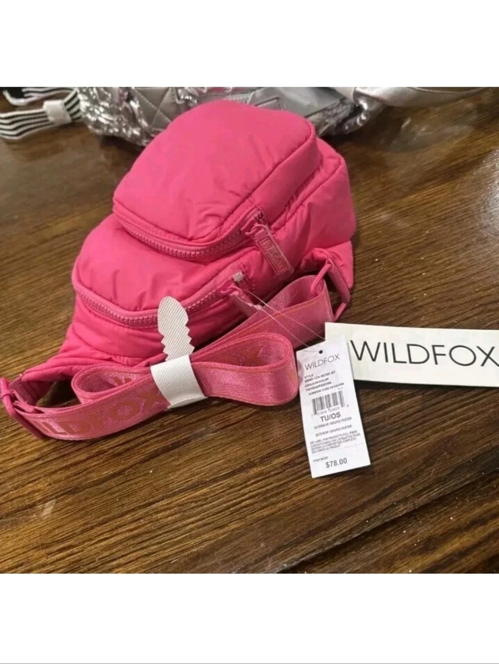 Wildfox Hot Pink Quilted Mini Crossbody Bag with Strap